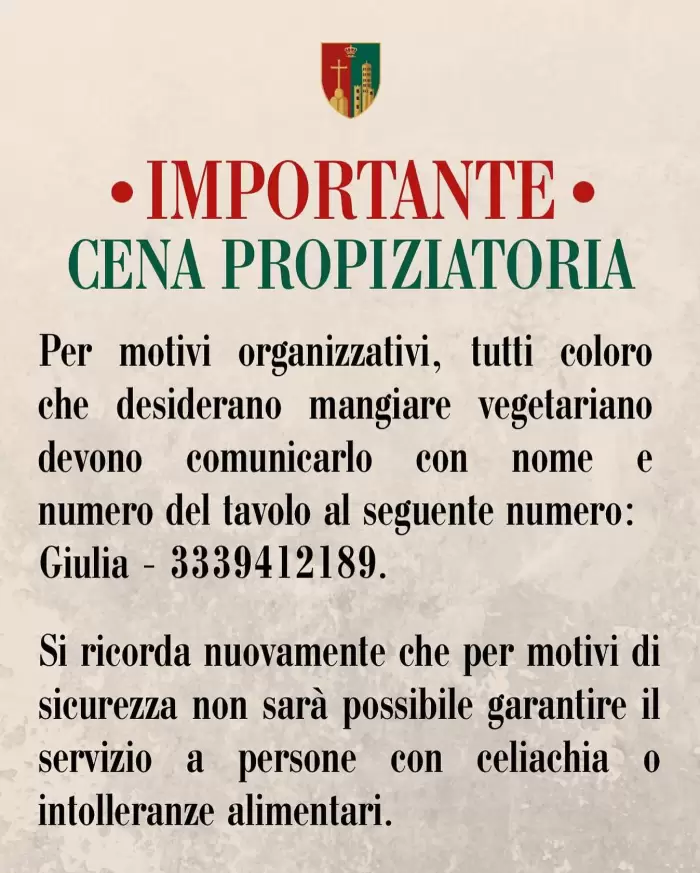 portacrucifera - 🔻 PRENOTAZIONE RICHIESTE BIGLIETTI GIOSTRA🔻 🗓️ Sabato 6 Giugno 📍 Circolo 🕒 Dalle 21 alle 23
