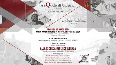 Domenica 10 marzo A Squola di Giostra