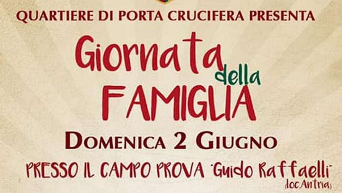 Domenica 2 ... tutti alla GIORNATA della FAMIGLIA