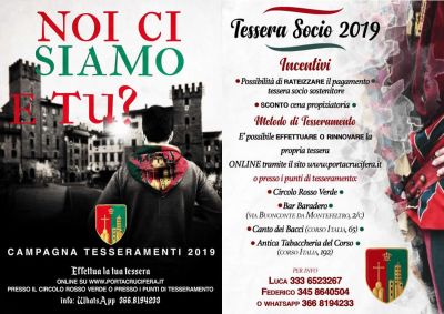 Noi ci siamo ... e tu??? Tesseramento 2019