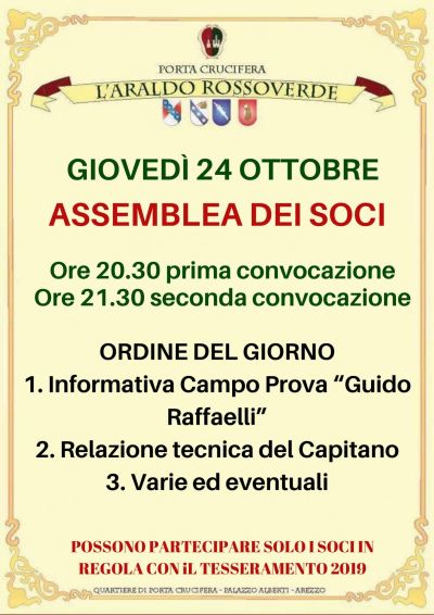 Assemblea dei Soci e relazione del Capitano