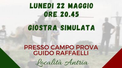 Questa sera Giostra Simulata al campo prove
