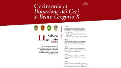 Sabato 11 gennaio Offerta dei Ceri a Beato Gregorio X