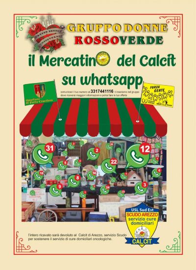 Il mercatino del Calcit su whatsapp con il Gruppo Donne