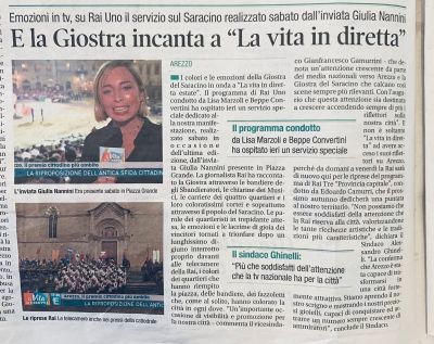 La vita in diretta alla Giostra di Sabato