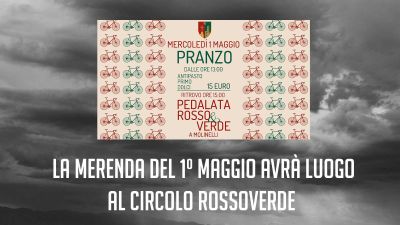 AVVISO!! MERENDA RossoVerde al Circolo - Cambio programma primo maggio