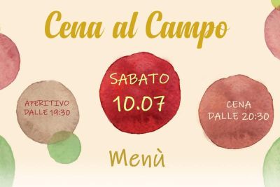 Cena al Campo Prova e tendata Sabato 10 luglio