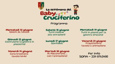 Il programma dei Baby Cruciferini