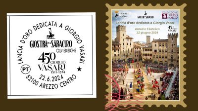 Sabato 22 annullo filatelico dedicato a Giorgio Vasari