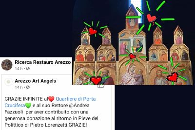 Nuova luce nella nostra Pieve con il restauro del polittico del Lorenzetti