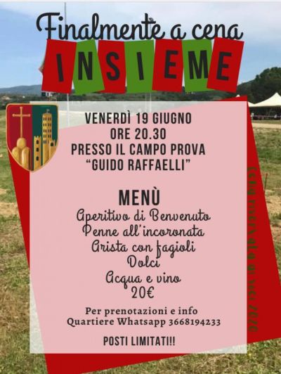 Finalmente a cena insieme