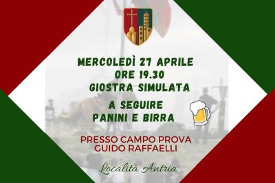 Mercoledì 27 aprile "Giostra simulata"