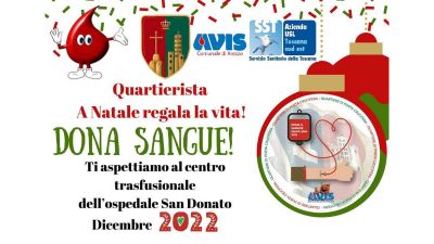 Regala un sorriso donando il tuo sangue. Campagna Donazioni Natale 2022