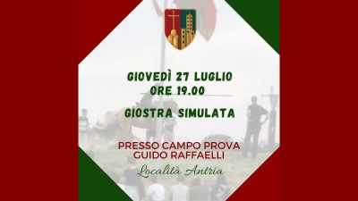 Giostra simulata giovedi 27 luglio