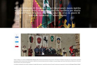 XXVII Premiazione dei Giostratori e premio Tului 2021