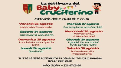 Programma settimana pre Giostra per bambini