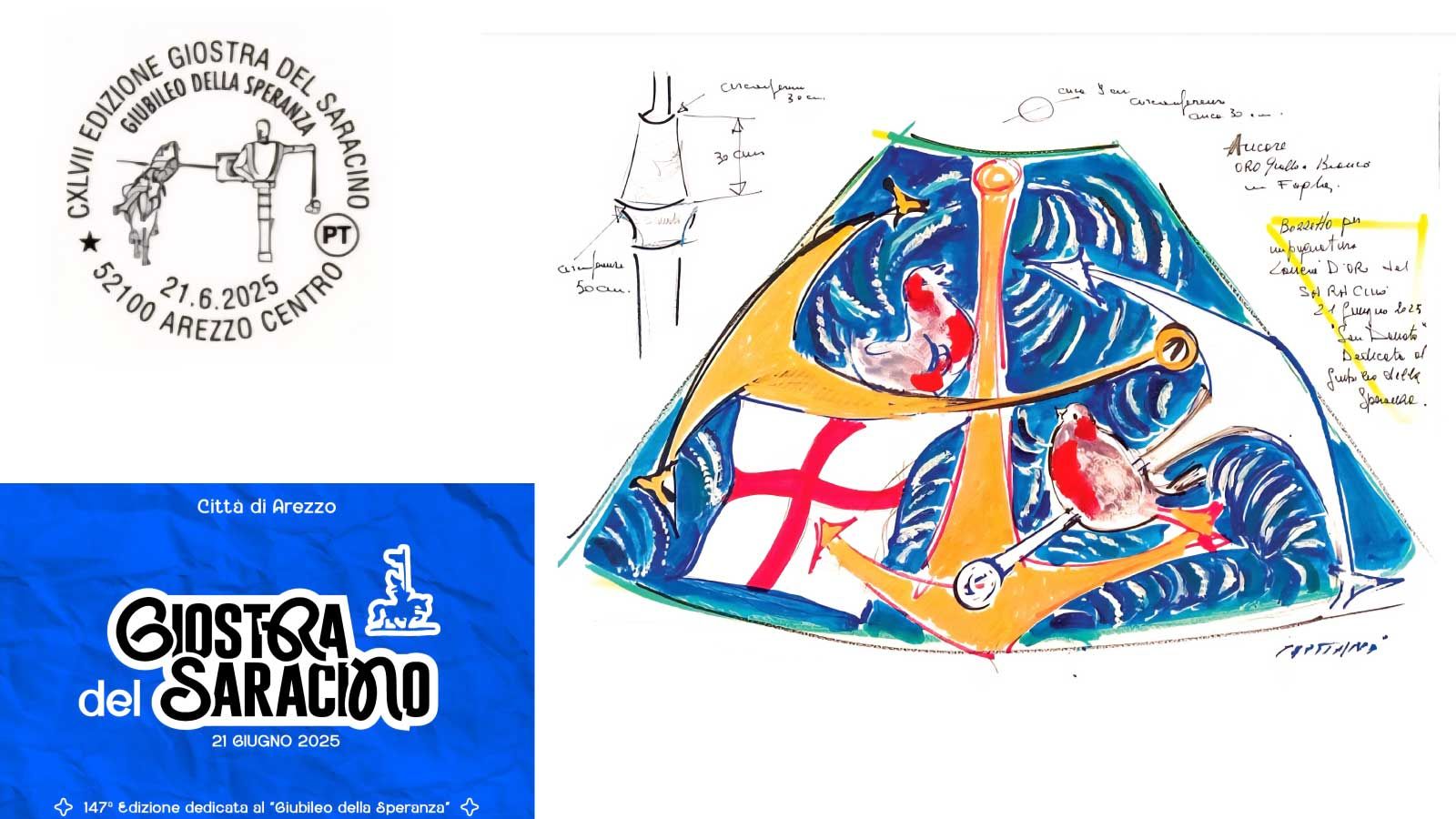 Annullo filatelico al percorso espositivo "i colori della Giostra"