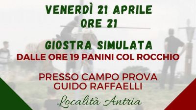 Venerdi 21 Giostra simulata al Campo prove