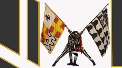 Sinossi del gioco di bandiere della scuola aretina. Il libro degli sbandieratori