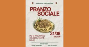 Pranzo sociale dopo l'estrazione delle carriere