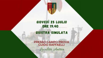 Giovedi giostra simulata al Campo Prova