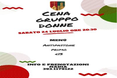Sabato cena del gruppo donne