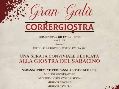 Gran Galà con gli “oscar” del Saracino - Domenica 8 dicembre