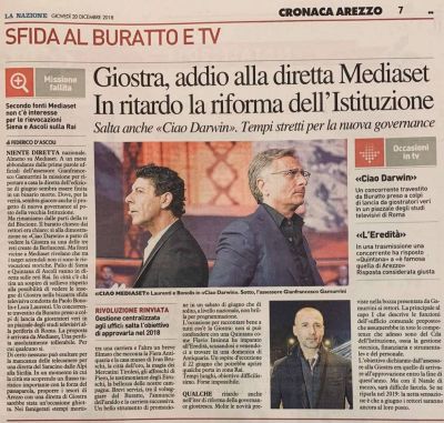 Giostra, addio alla diretta su Mediaset: e salta la comparsata su Ciao Darwin